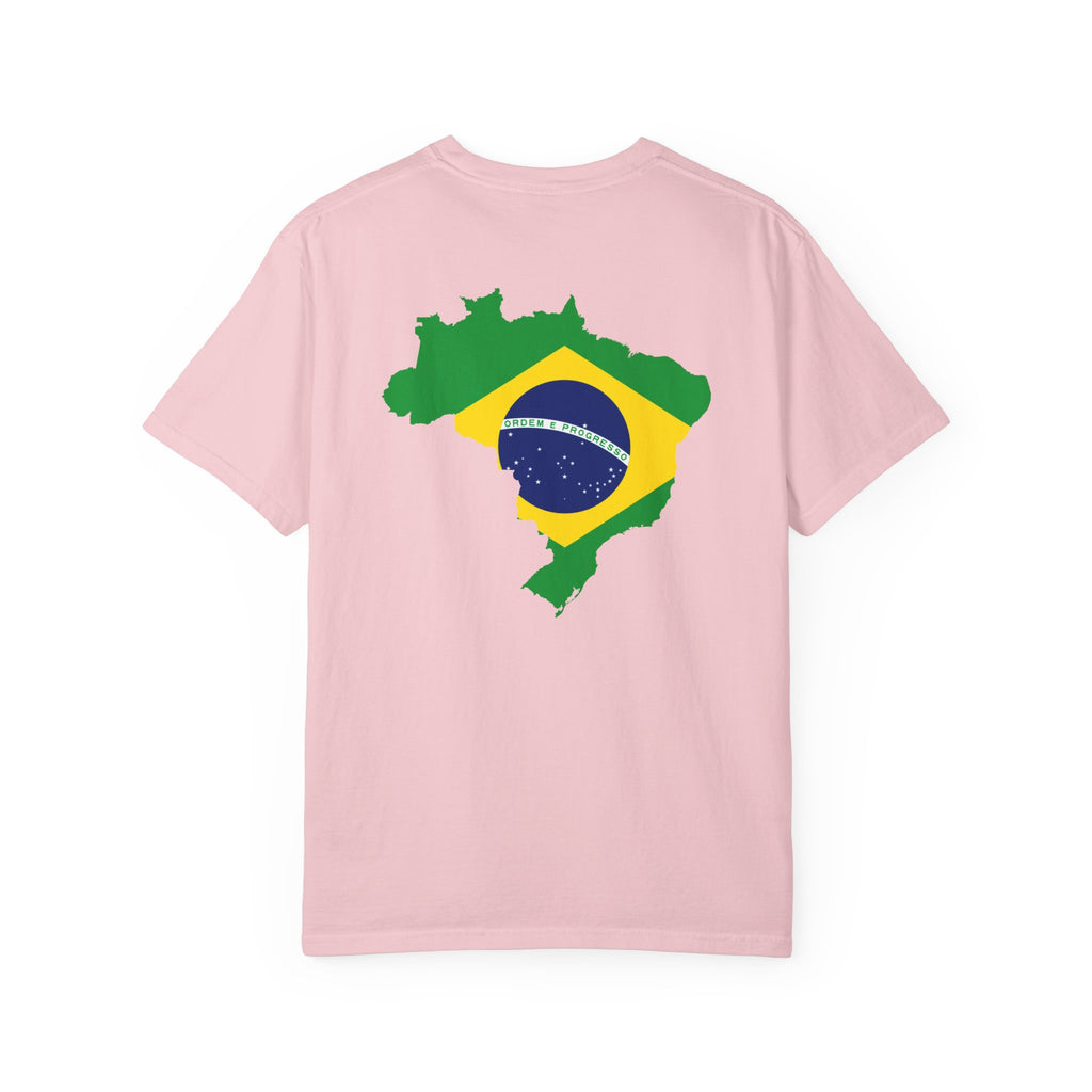 𝗕𝗥𝗔𝗭𝗜𝗟 | 𝗧‑𝗦𝗛𝗜𝗥𝗧 "Minimal Front Flag & Back Map Design" 👕🛒📦✈️🌍🚚✅