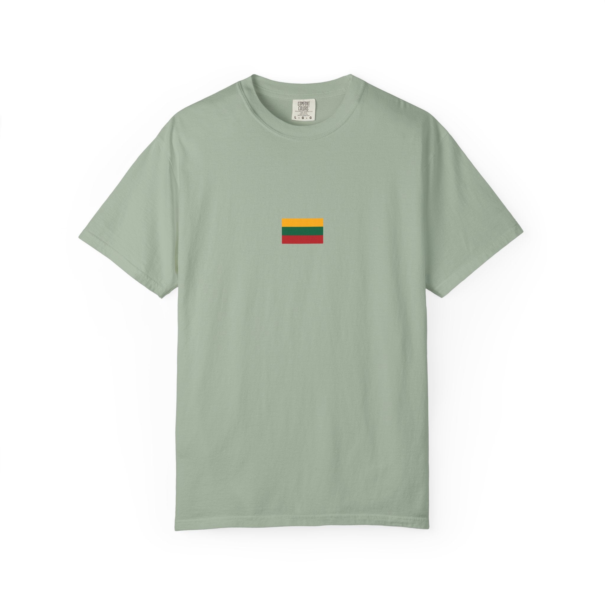 𝗟𝗜𝗧𝗛𝗨𝗔𝗡𝗜𝗔 | 𝗧‑𝗦𝗛𝗜𝗥𝗧 "Minimal Front Flag & Back Map Design" 👕🛒📦✈️🌍🚚✅