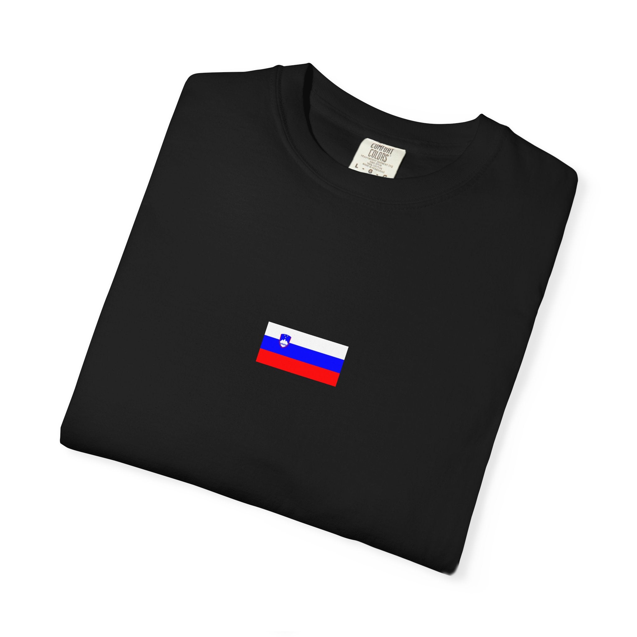 𝗦𝗟𝗢𝗩𝗘𝗡𝗜𝗔 | 𝗧‑𝗦𝗛𝗜𝗥𝗧 "Minimal Front Flag & Back Map Design" 👕🛒📦✈️🌍🚚✅