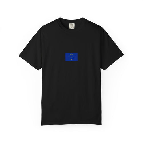 𝗘𝗨 | 𝗧‑𝗦𝗛𝗜𝗥𝗧 "Minimal Front Flag & Back Map Design" 👕🛒📦✈️🌍🚚✅