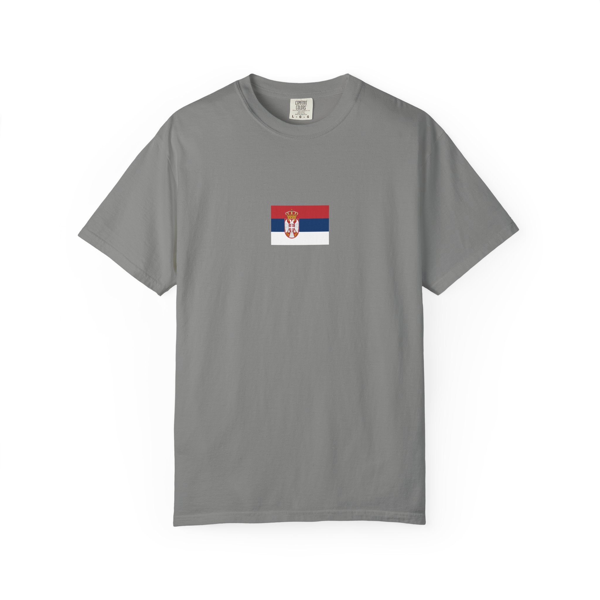 𝗦𝗘𝗥𝗕𝗜𝗔 | 𝗧‑𝗦𝗛𝗜𝗥𝗧 "Minimal Front Flag & Back Map Design" 👕🛒📦✈️🌍🚚✅