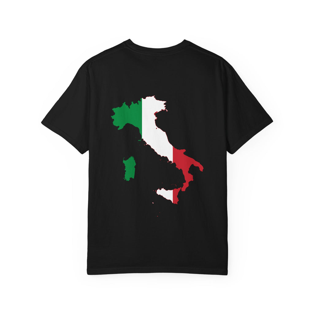 𝗜𝗧𝗔𝗟𝗬 | 𝗧‑𝗦𝗛𝗜𝗥𝗧 "Minimal Front Flag & Back Map Design" 👕🛒📦✈️🌍🚚✅