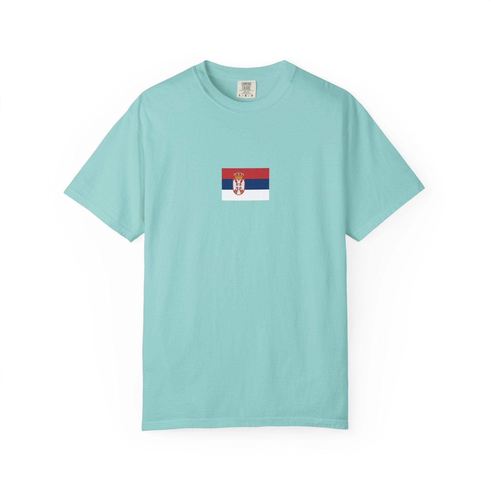 𝗦𝗘𝗥𝗕𝗜𝗔 | 𝗧‑𝗦𝗛𝗜𝗥𝗧 "Minimal Front Flag & Back Map Design" 👕🛒📦✈️🌍🚚✅
