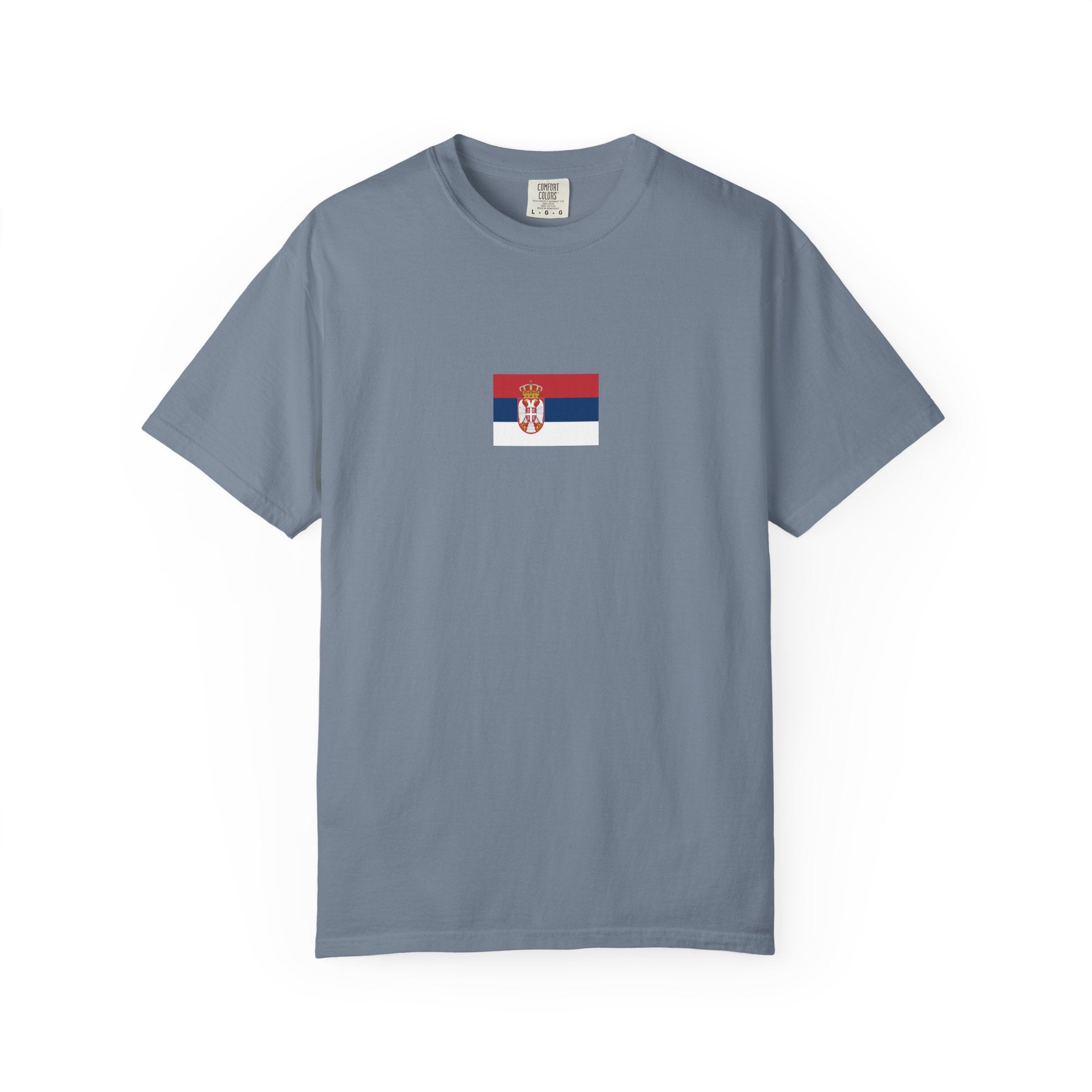 𝗦𝗘𝗥𝗕𝗜𝗔 | 𝗧‑𝗦𝗛𝗜𝗥𝗧 "Minimal Front Flag & Back Map Design" 👕🛒📦✈️🌍🚚✅