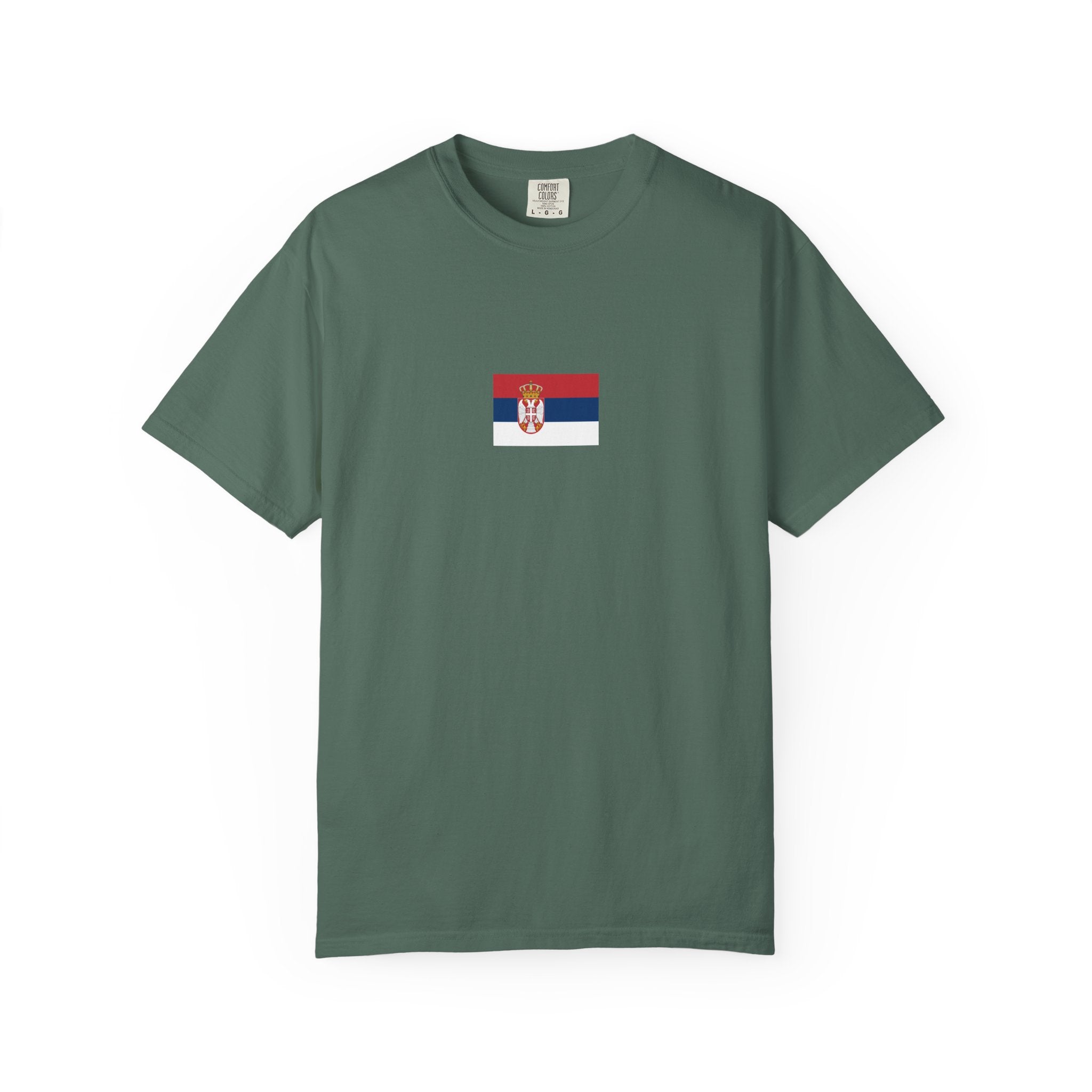𝗦𝗘𝗥𝗕𝗜𝗔 | 𝗧‑𝗦𝗛𝗜𝗥𝗧 "Minimal Front Flag & Back Map Design" 👕🛒📦✈️🌍🚚✅