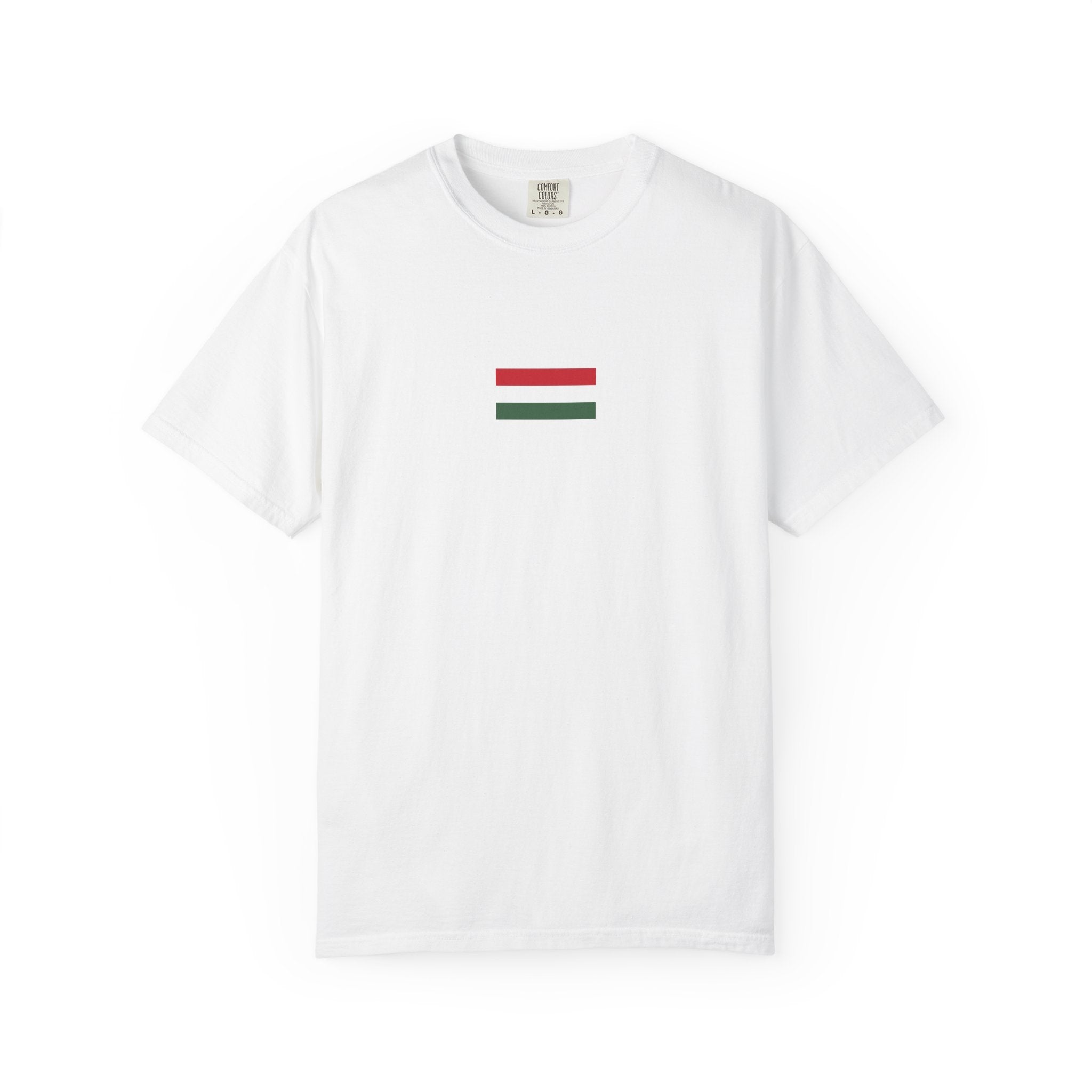 𝗛𝗨𝗡𝗚𝗔𝗥𝗬 | 𝗧‑𝗦𝗛𝗜𝗥𝗧 "Minimal Front Flag & Back Map Design" 👕🛒📦✈️🌍🚚✅
