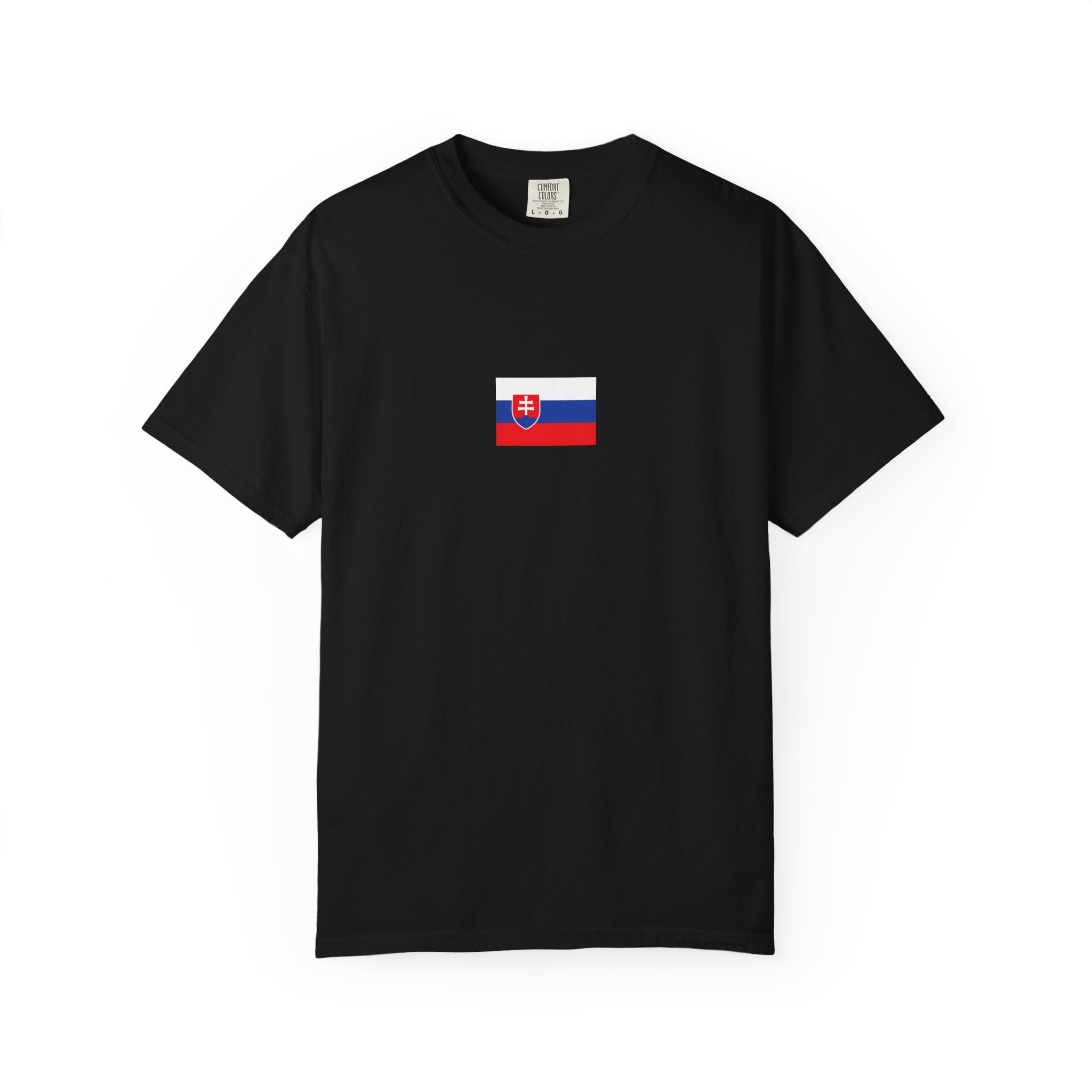 𝗦𝗟𝗢𝗩𝗔𝗞𝗜𝗔 | 𝗧‑𝗦𝗛𝗜𝗥𝗧 "Minimal Front Flag & Back Map Design" 👕🛒📦✈️🌍🚚✅