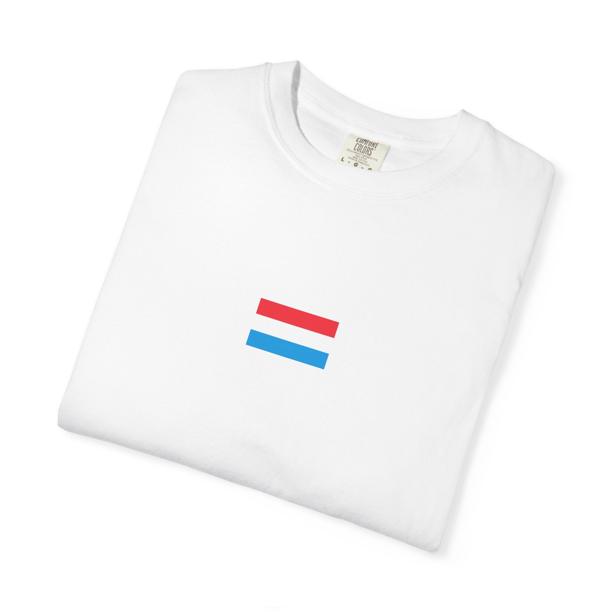 𝗟𝗨𝗫𝗘𝗠𝗕𝗢𝗨𝗥𝗚 | 𝗧‑𝗦𝗛𝗜𝗥𝗧 "Minimal Front Flag & Back Map Design" 👕🛒📦✈️🌍🚚✅